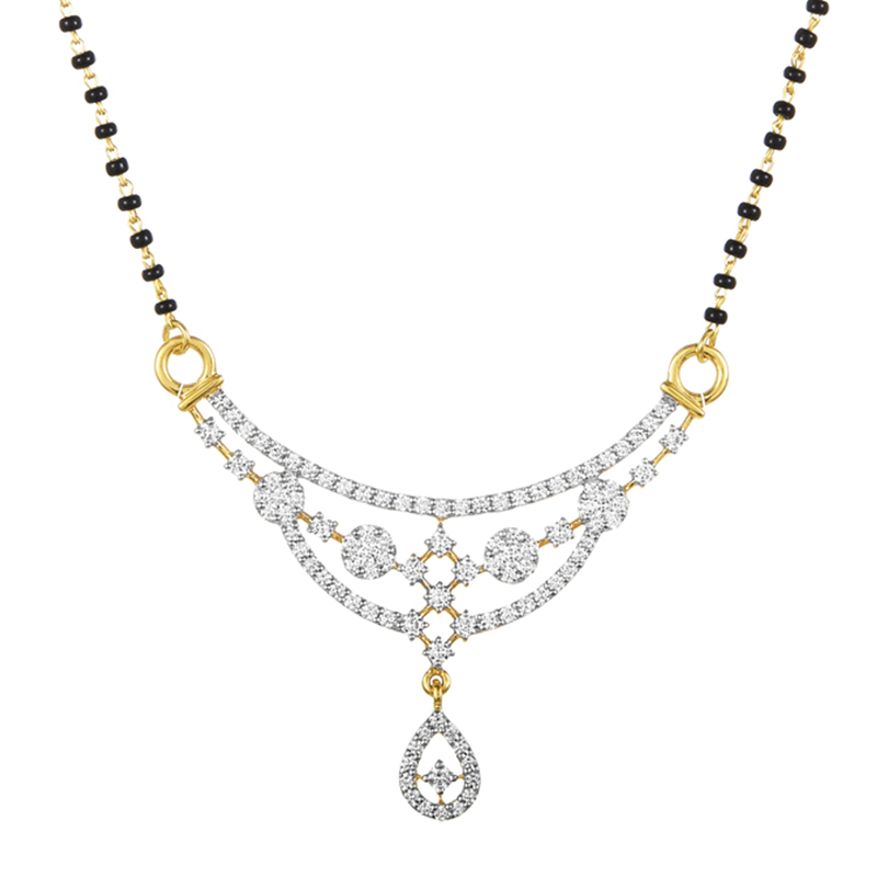 18K White and Yellow Gold and Diamond Mangalsutra